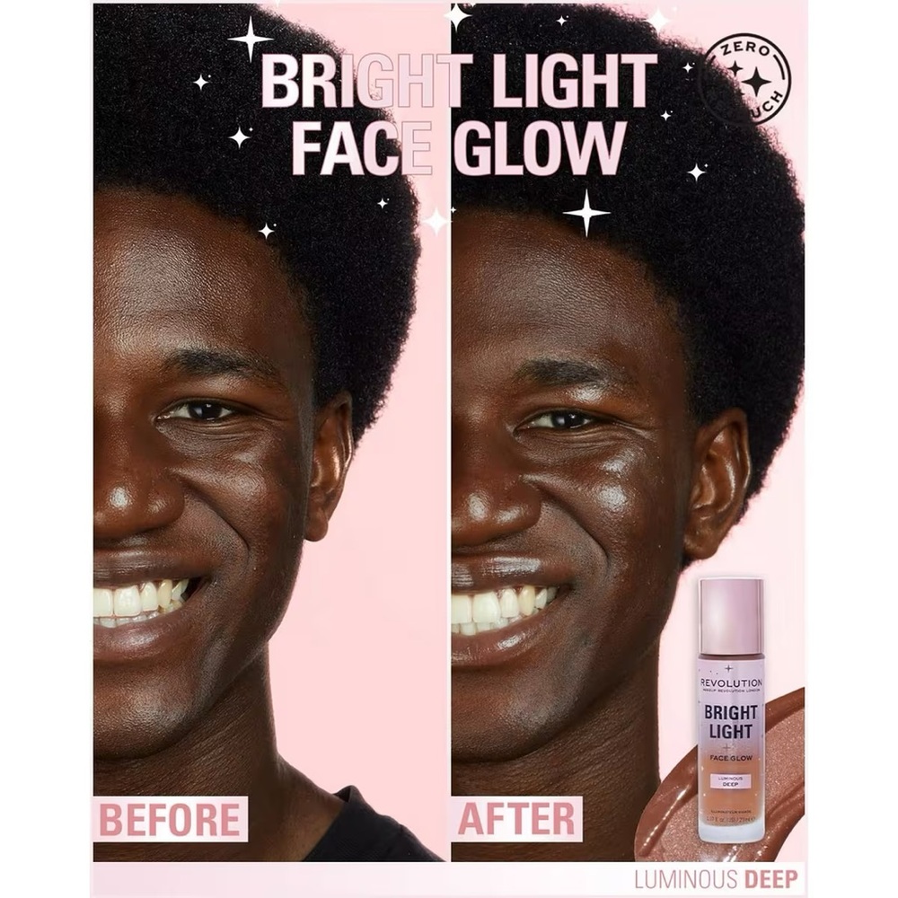 Revolution Beauty Bright Light Face Glow, Luminous Deep, NEW - Picture 4 of 8